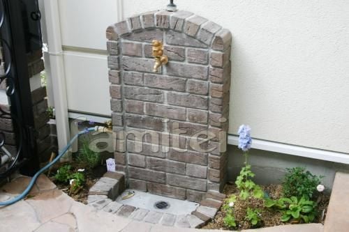 レンガ立水栓　施工例