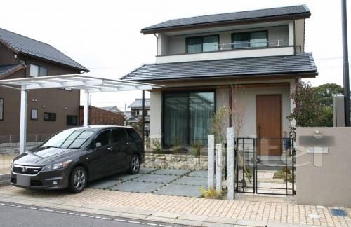 モダン和風セミクローズ外構　施工例