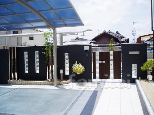 ガラスブロック　塗り壁