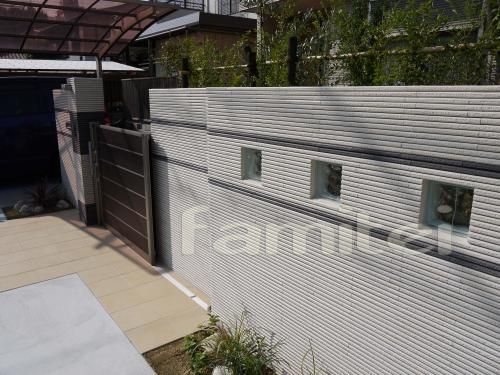 ガラスブロック門袖・塀