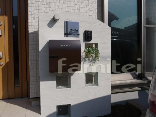 ガラスブロック門柱