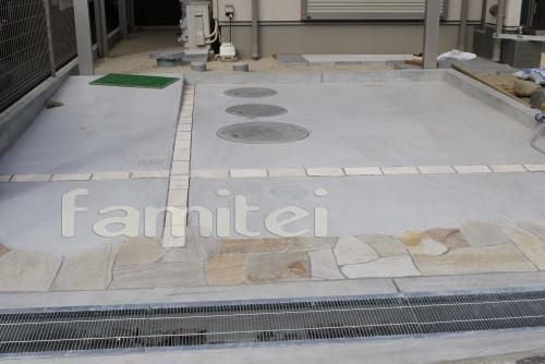 自然石乱系貼り　レンガライン