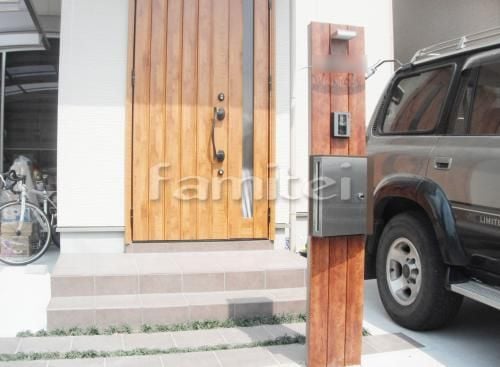 おしゃれデザイン門柱