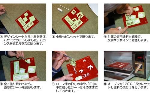 手作りガラス表札イリスキット 作り方