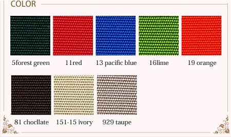 ガーデンファニチャー　ラウコードセット クッション色一覧
