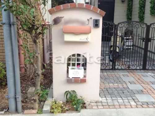 スタッコ-U　郵便受けポスト施工例