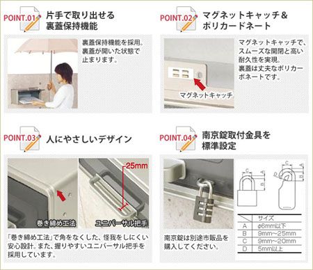 口金式ポスト LIXIL　エクスポストS-1型