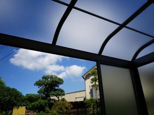 激安オリジナルサンルーム 屋根材はクリアマット