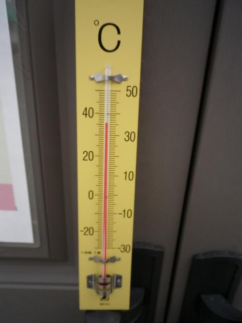 おしゃれ物置ケターと温度計