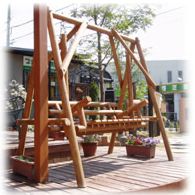 木製ブランコ