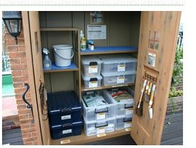 おしゃれ物置 ディーズガーデン【カンナ】 収納も機能的