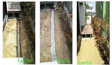 透水管　施工手順