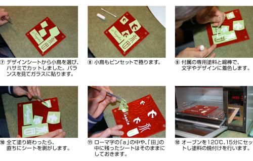 手作りガラス表札イリスキット 作り方