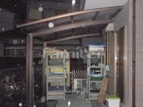 岸和田市 カーポート プライスポート 1台用（単棟）Ｒ型アール屋根