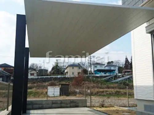 小野市 エクステリア工事 カーポート LIXILリクシル カーポートSC 1台用(単棟) F型フラット屋根 アルミ板屋根