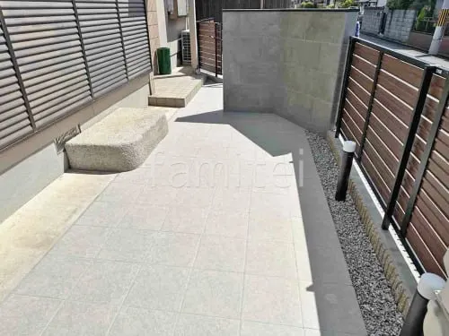 田原本町 リフォームシンプル オープン外構
